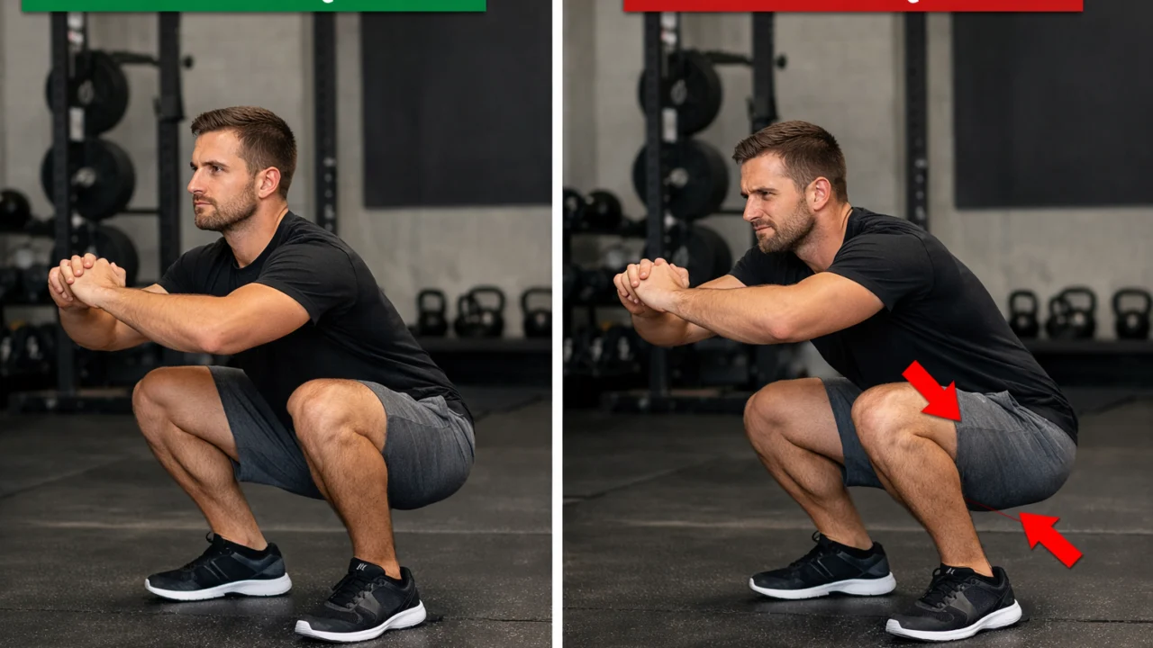 Usporedba pravilnog čučnja i ograničene mobilnosti, prikaz utjecaja pokretljivosti na tehniku vježbanja