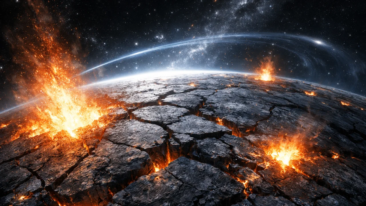 Detaljan prikaz površine neutronske zvijezde s ekstremnom gustoćom i gravitacijskim efektima