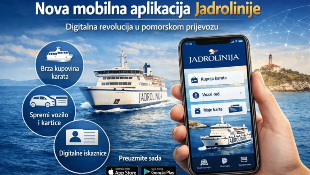 ova mobilna aplikacija Jadrolinije s modernim dizajnom i digitalnim funkcionalnostima