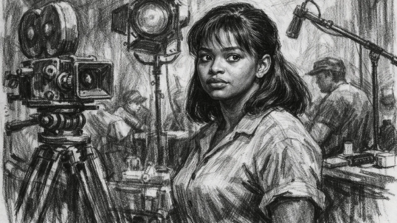 Početak glumačke karijere Octavije Spencer u ugalj stilu, rana filmska scena u crno-bijeloj tehnici