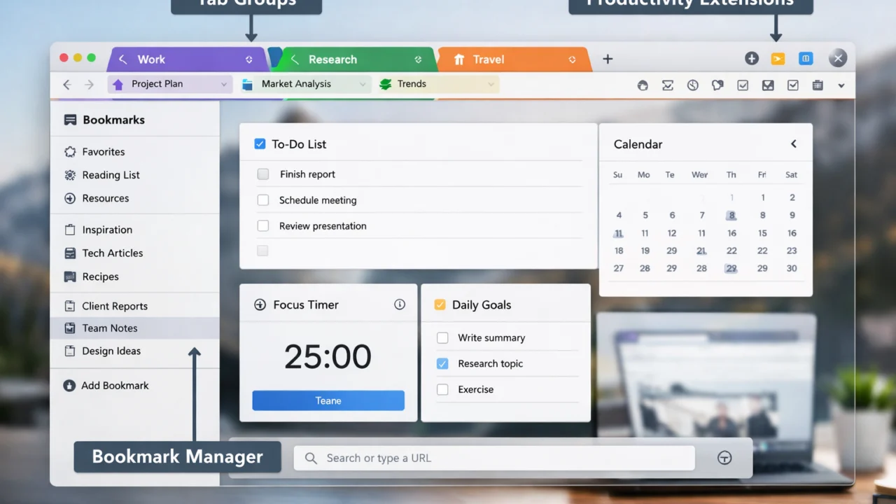 Alati preglednika za grupiranje kartica i upravljanje oznakama koji pomažu u povećanju produktivnosti korisnika