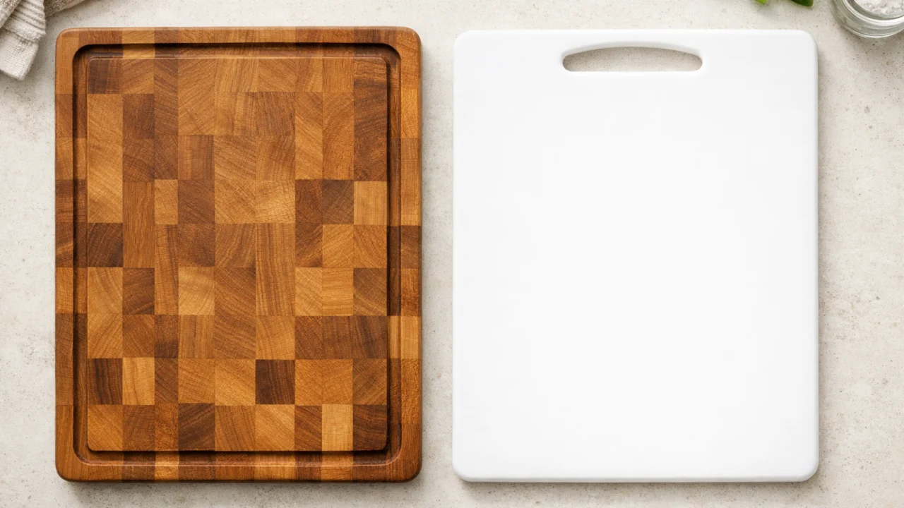 Drvena i plastična daska za rezanje kao važan dio osnovne kuhinjske opreme