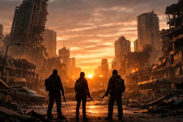 Postapokaliptični grad nakon kolapsa civilizacije, simbol kolektivnih strahova i društvenog kaosa