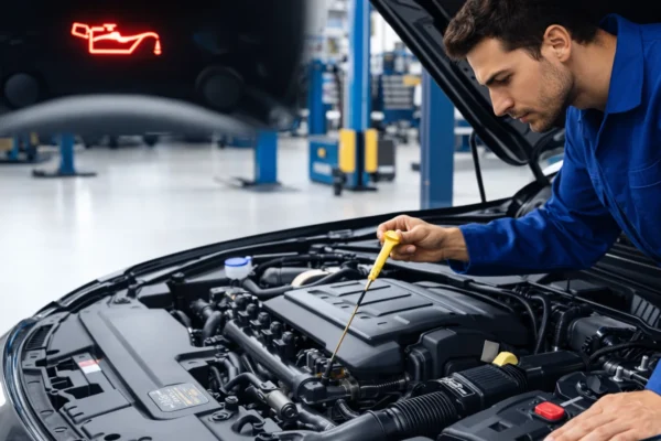 Pregled motora i razine ulja u servisu, rano otkrivanje problema s povećanom potrošnjom ulja