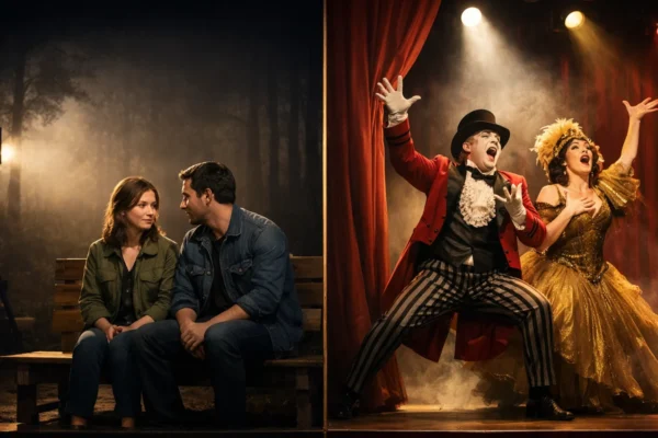 Usporedba prirodne i stilizirane glume kroz filmsku suptilnost i kazališnu izražajnost u jednom kadru