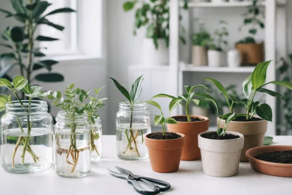 Razmnožavanje biljaka reznicama u vodi i supstratu, usporedba metoda na modernom radnom stolu