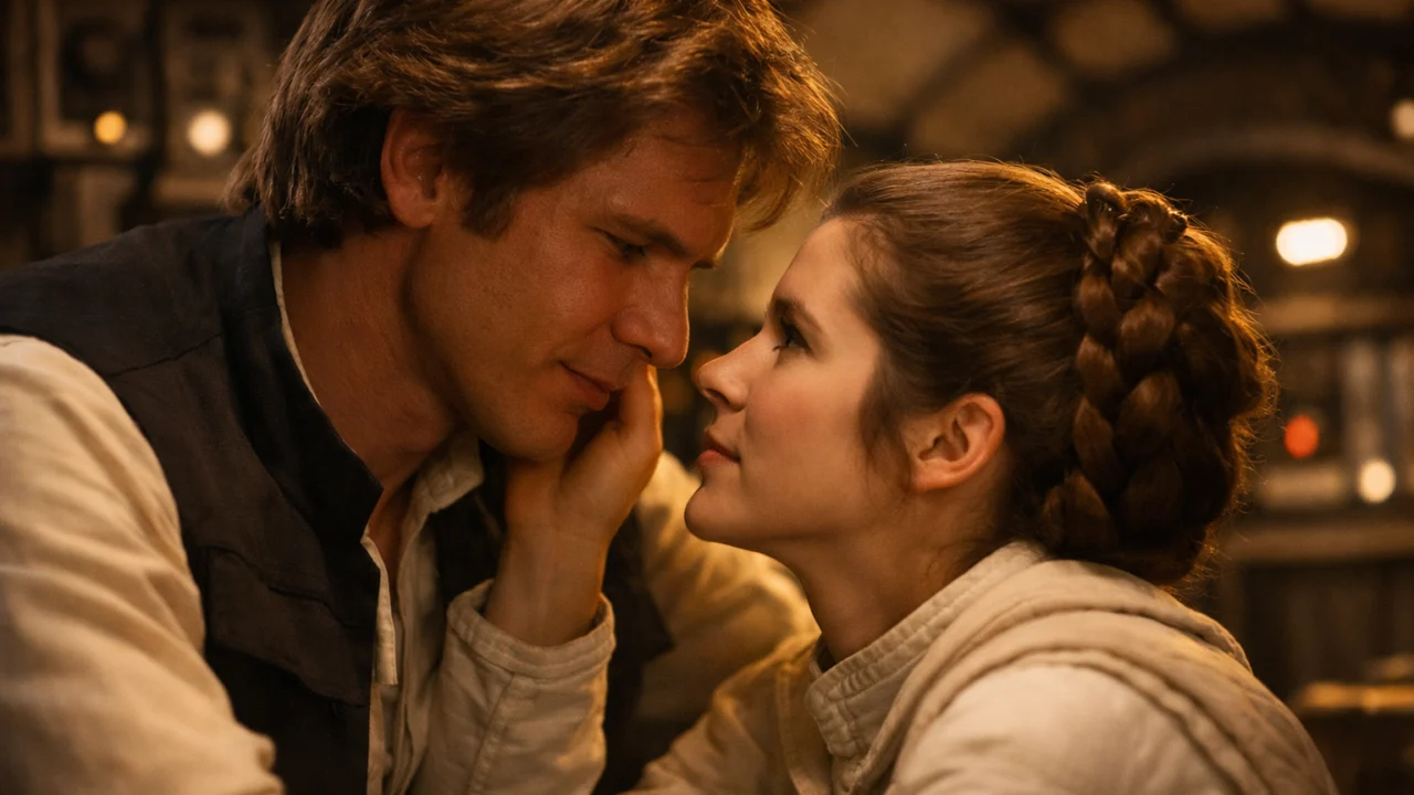 Han Solo i princeza Leia razvijaju odnos u Millennium Falconu u filmu The Empire Strikes Back