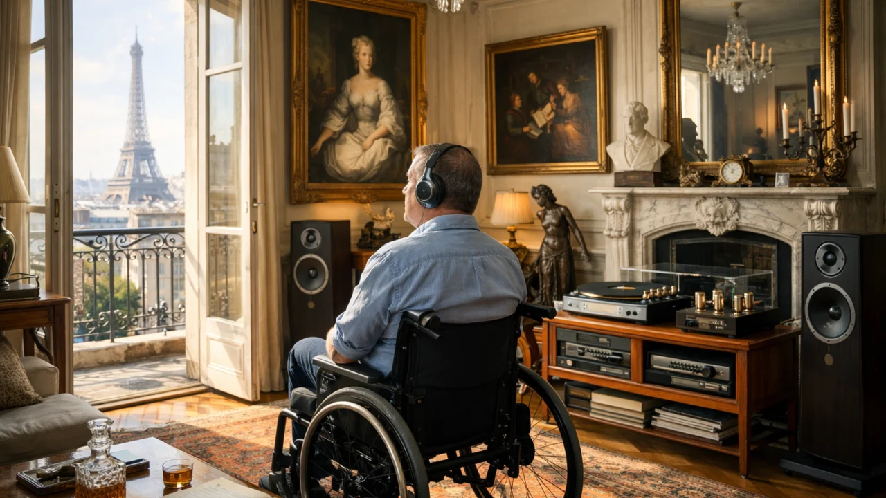 Interijer luksuznog stana Philippea iz filma Nedodirljivi, prikaz aristokratskog života i invaliditeta