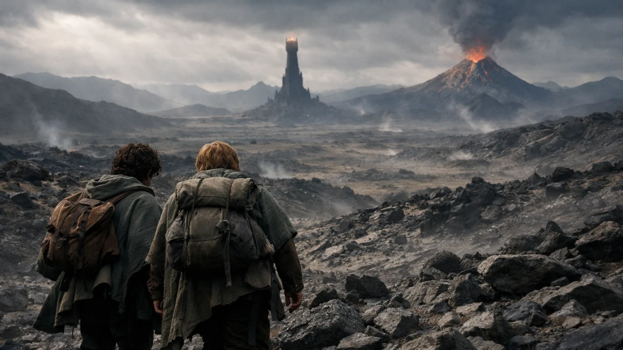 Frodo i Sam na opasnom putovanju prema Mordoru u filmu Gospodar prstenova: Dvije kule