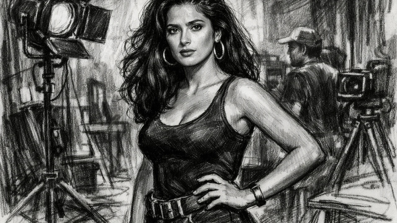 Početak glumačke karijere Salme Hayek na televiziji prikazan u ugalj stilu