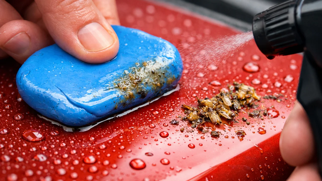 Detailing glina i lubrikant za sigurno uklanjanje tvrdokornih mrlja od insekata s automobilskog laka