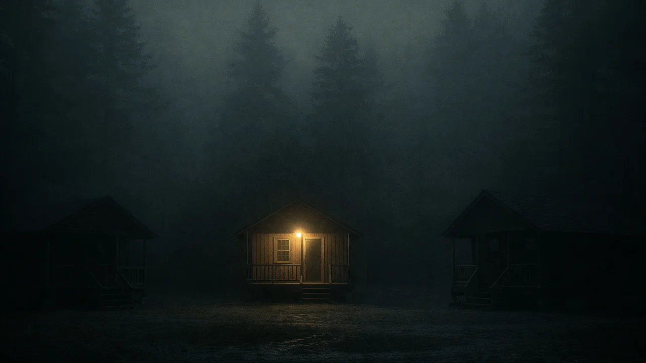 Izolirani ljetni kamp noću, tipična lokacija slasher filmova koja pojačava napetost i osjećaj opasnosti