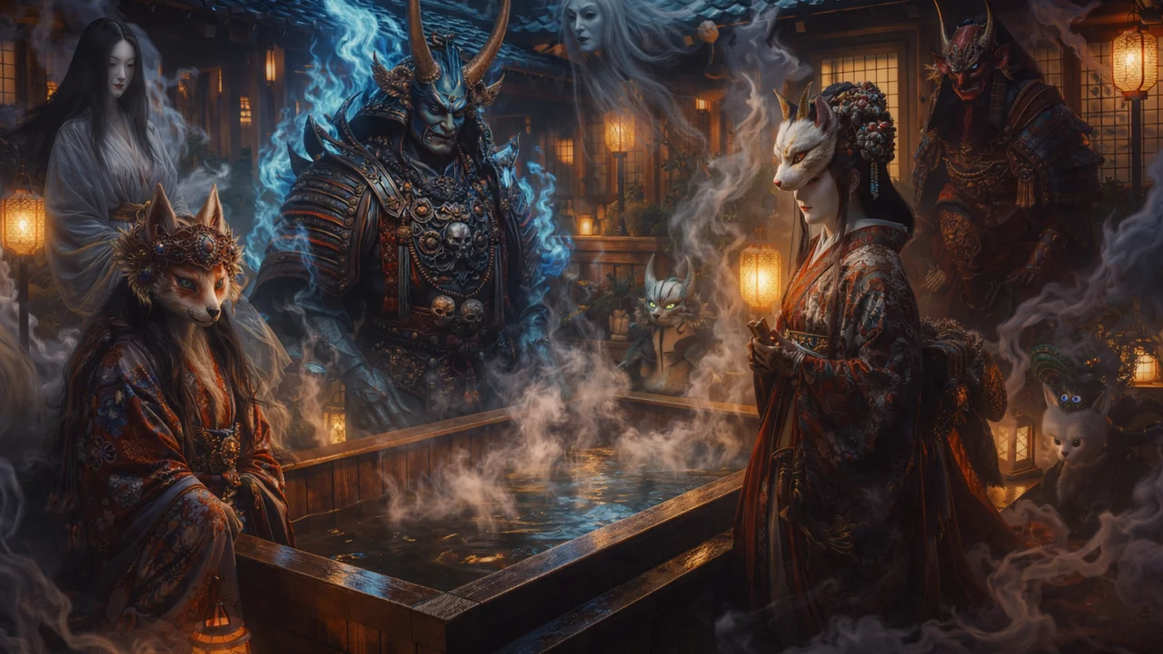 Svijet duhova inspiriran japanskim folklorom u filmu Spirited Away, bogati detalji i likovi