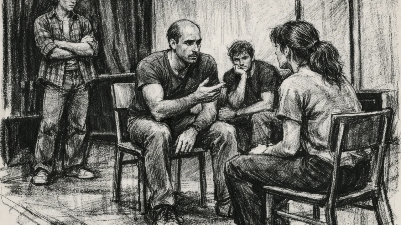 Stanley Tucci na studiju glume na SUNY Purchase, ugalj stil