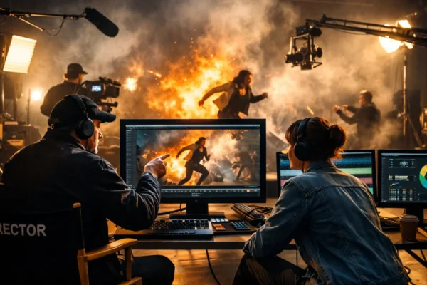 Kinematografski prikaz filmskog seta koji simbolizira pacing filma i njegov utjecaj na ritam, emocije i iskustvo gledatelja