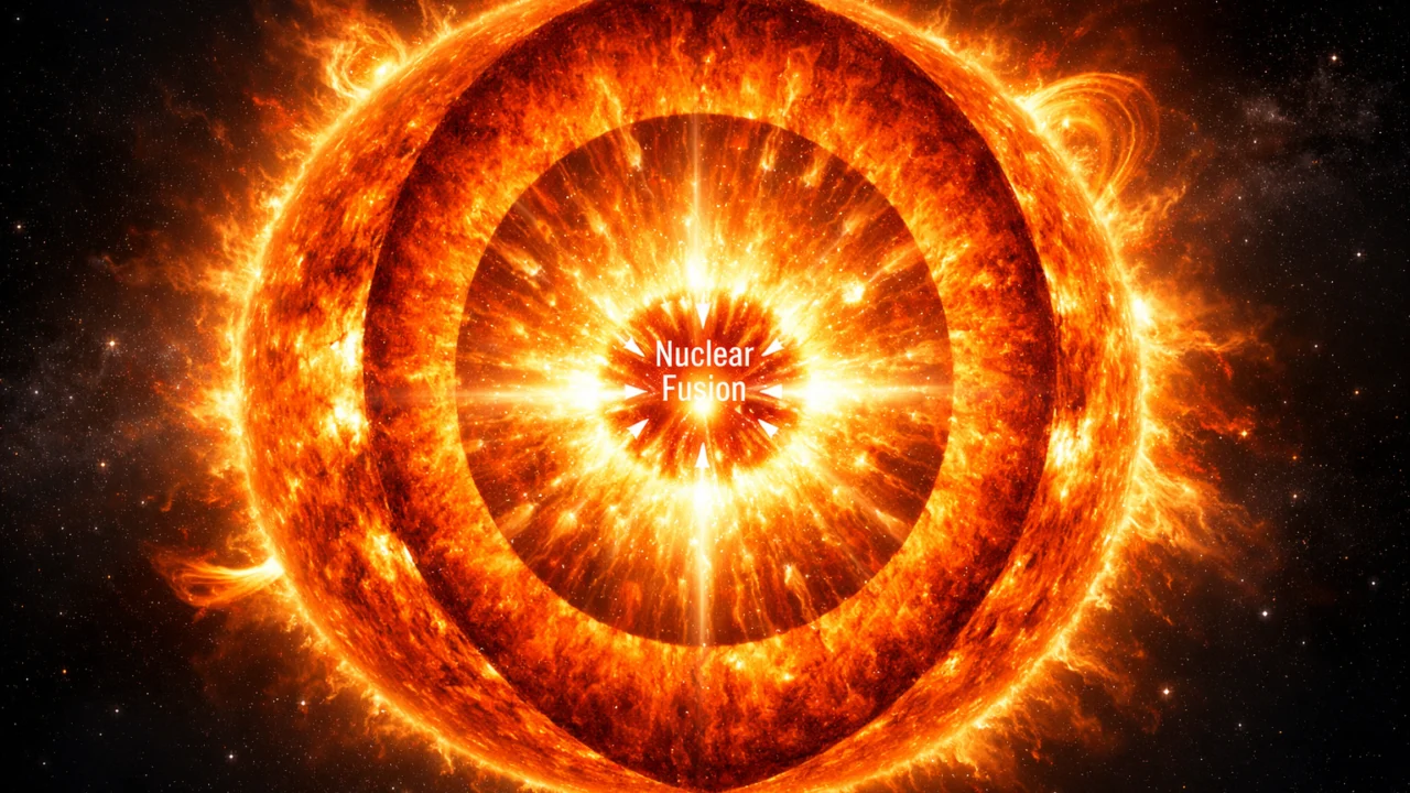 Nuklearna fuzija u jezgri zvijezde kao izvor energije i svjetlosti u svemiru