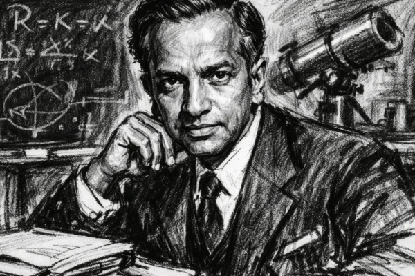 Portret u ugljen stilu - Subrahmanyan Chandrasekhar (ugalj stil)