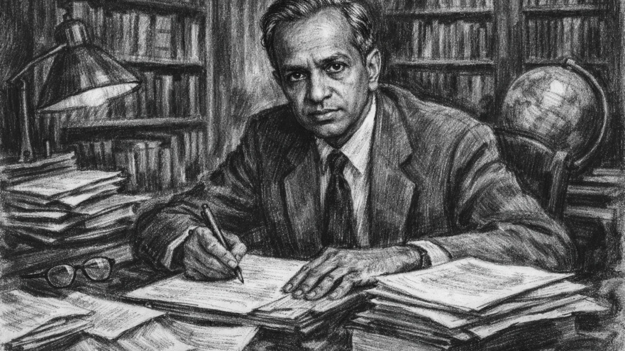 Autentični trenutak u ugljen stilu - Subrahmanyan Chandrasekhar (ugalj stil)