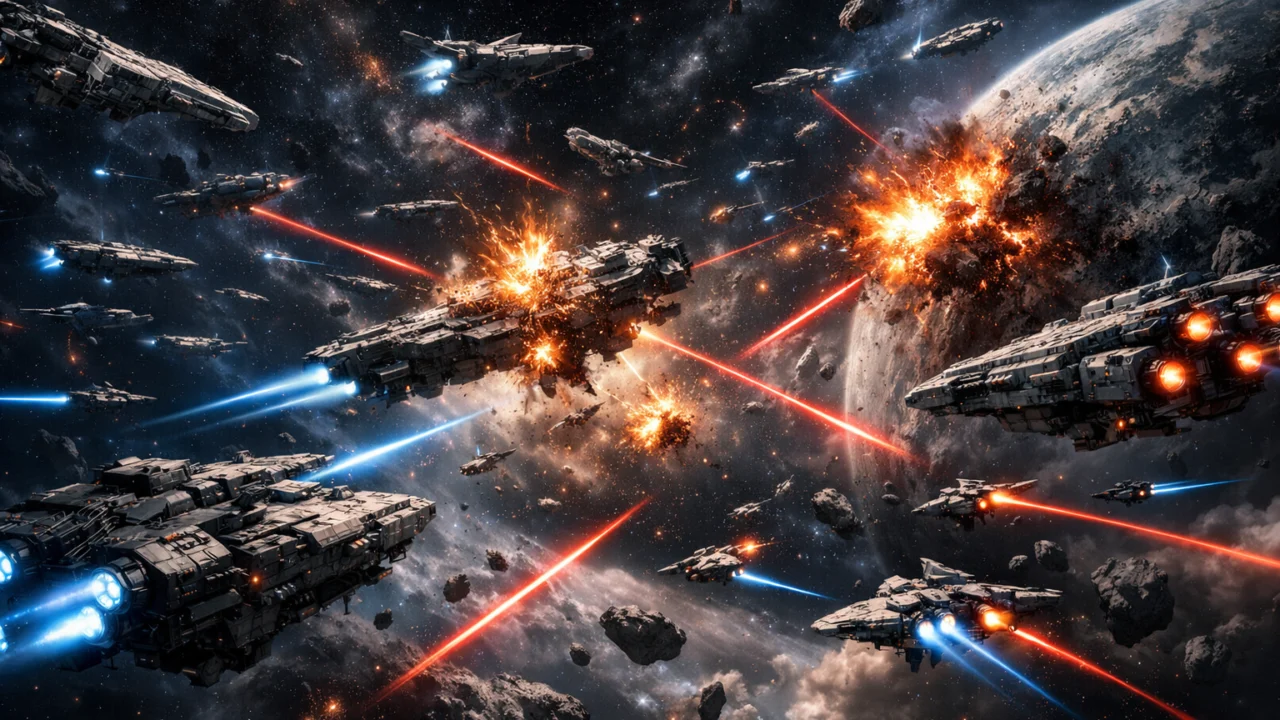 Galaktička bitka flota u svemirskoj operi, sukobi carstava i borba za sudbinu galaksije