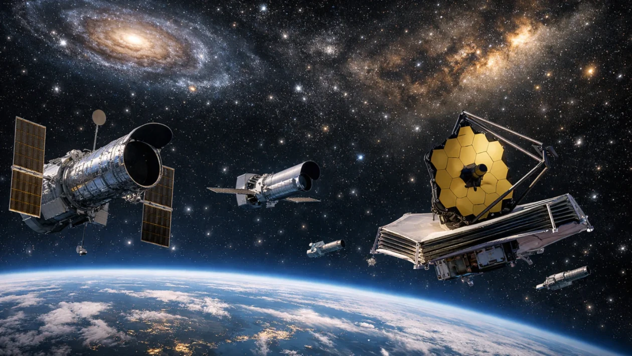 Svemirski teleskopi u orbiti oko Zemlje koji omogućuju precizno promatranje udaljenih galaksija bez atmosferskih smetnji