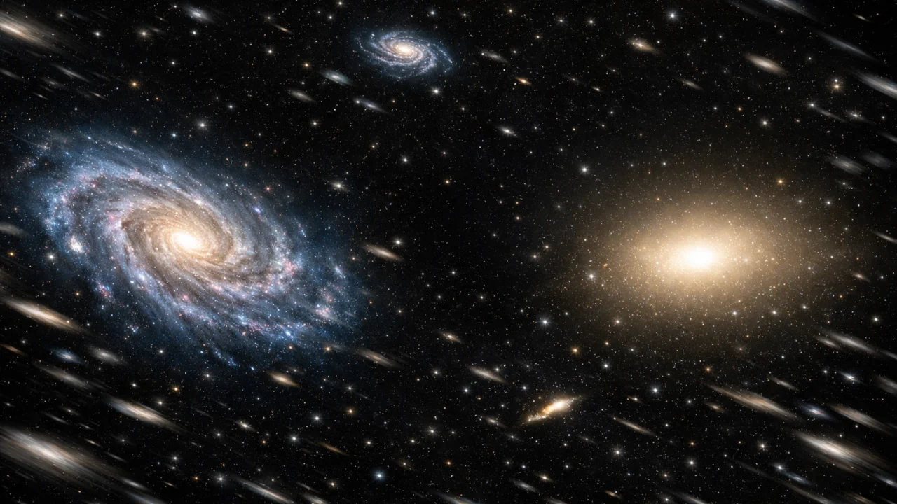 Galaksije u dubokom svemiru koje se međusobno udaljavaju zbog ubrzanog širenja prostora