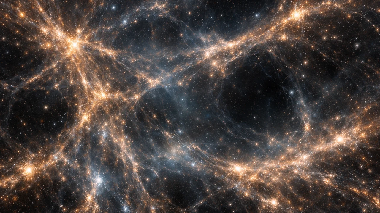 Kozmička mreža galaksija i praznina pod utjecajem tamne energije