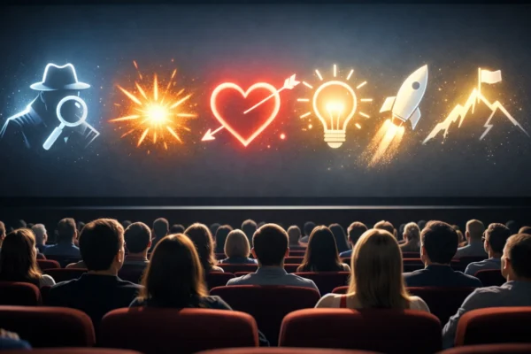 Široki kadar kina koji simbolizira razliku između teme filma i radnje kroz vizualne motive i promišljenu atmosferu