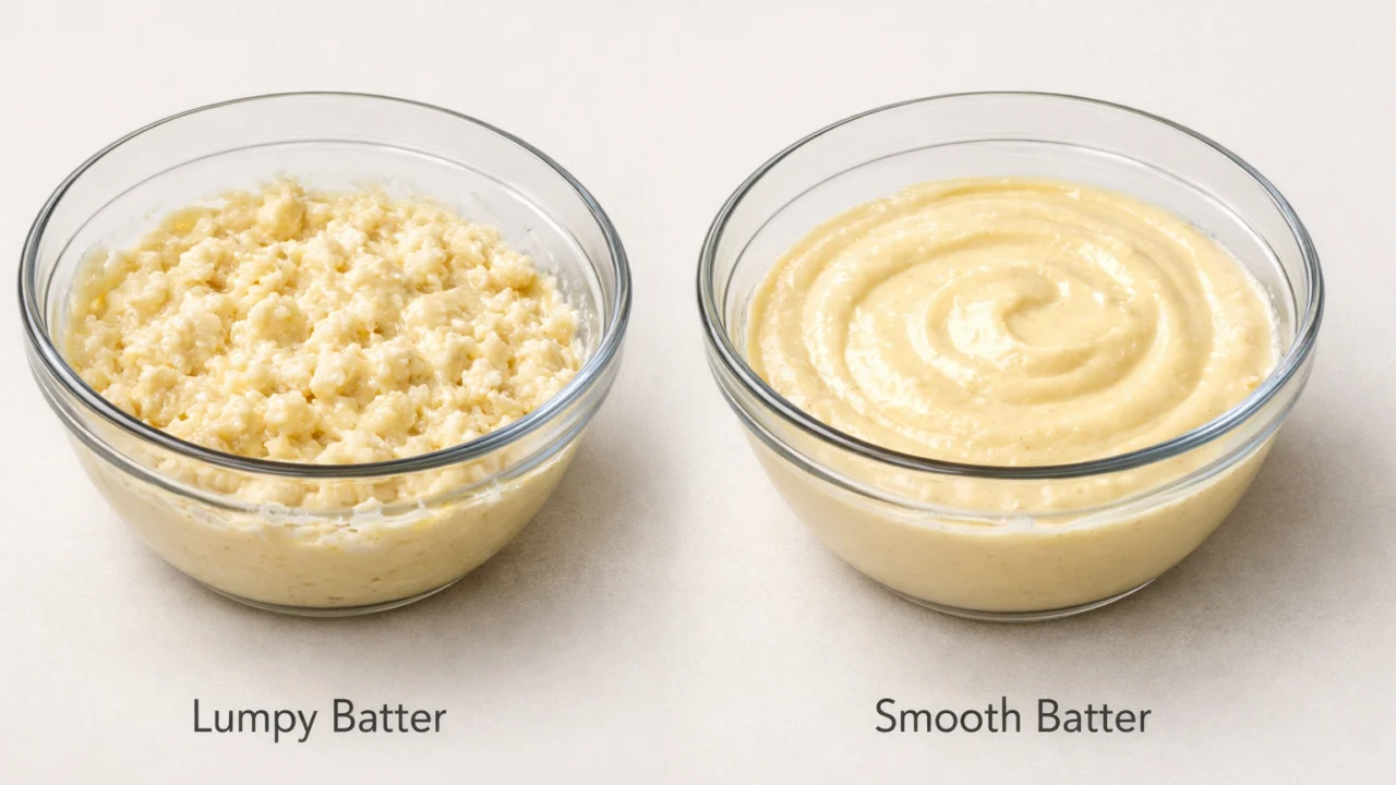 Razlika između grudastog i glatkog tijesta za palačinke prije pečenja