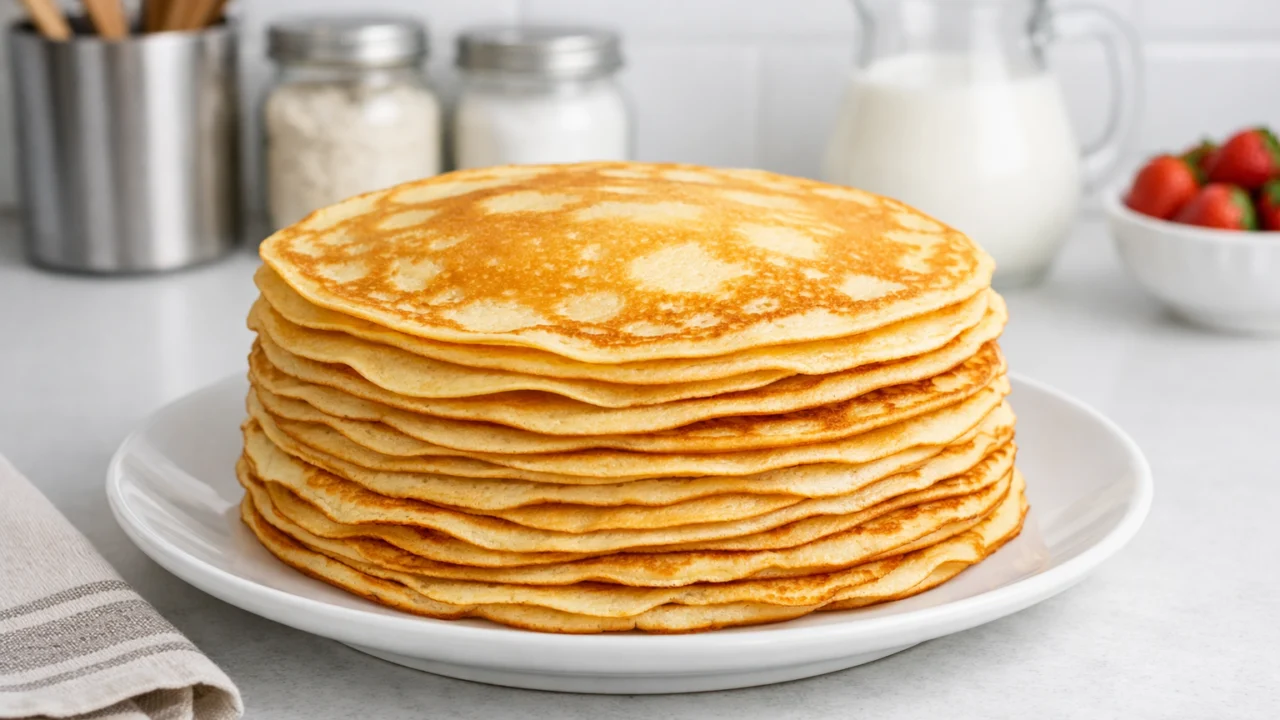 Savršeno pečene tanke palačinke od tijesta bez grudica, zlatne i elastične