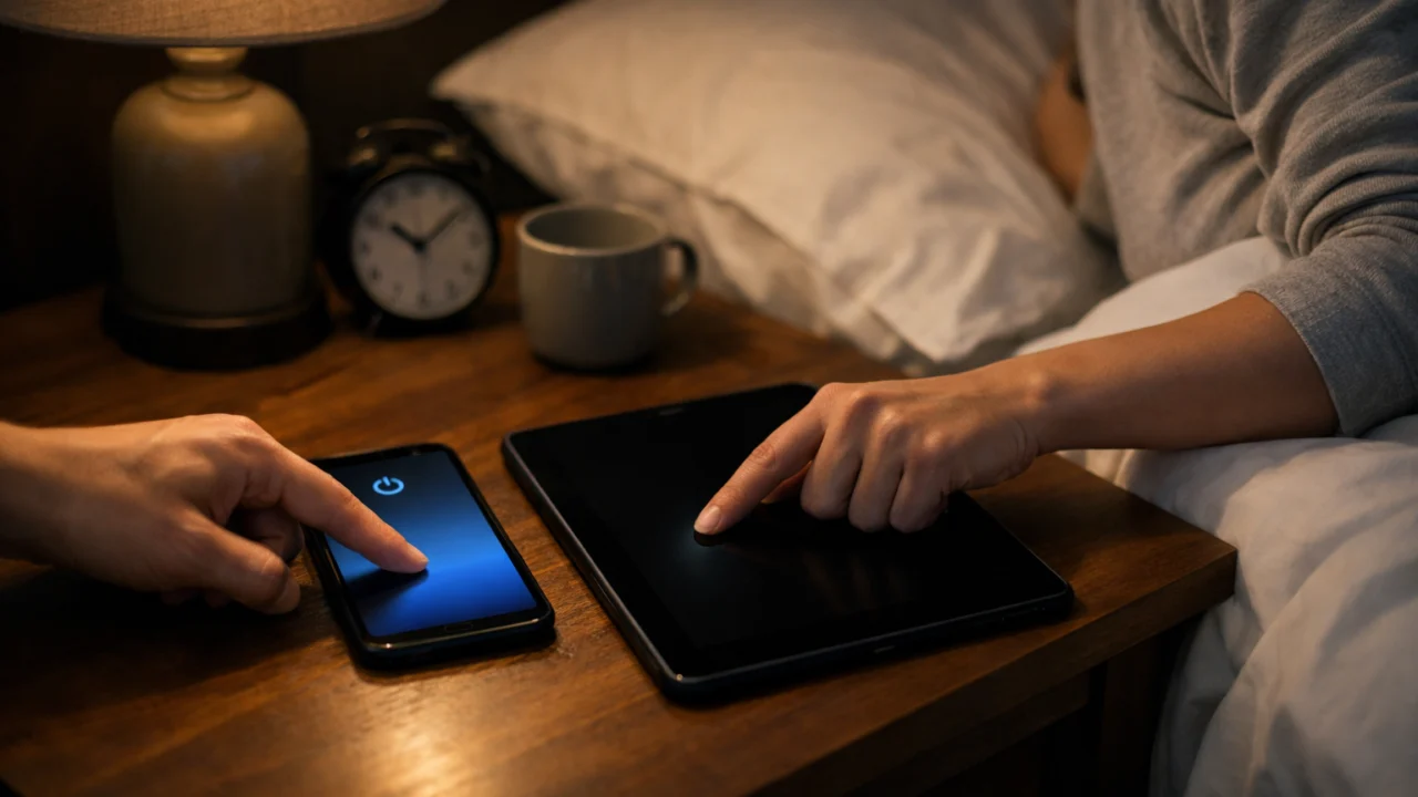 Isključivanje mobitela i ekrana prije spavanja radi smanjenja stresa i poboljšanja kvalitete sna