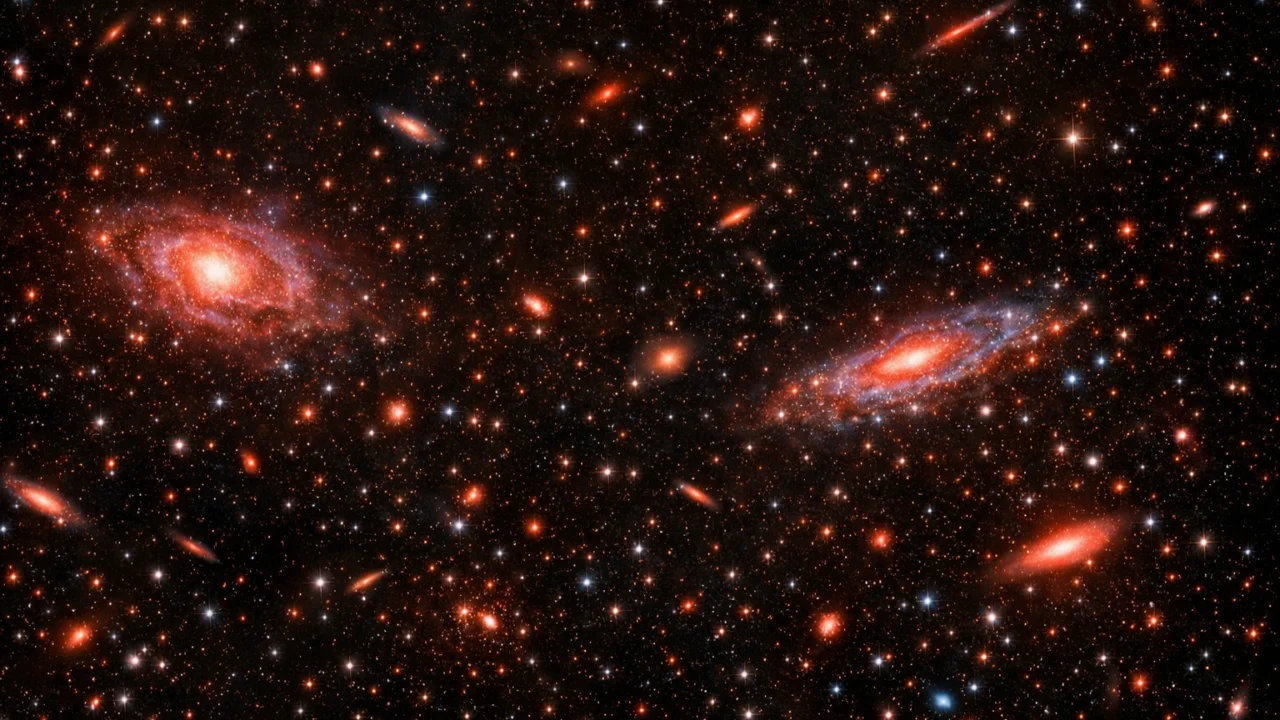 Udaljene galaksije koje se udaljavaju jedna od druge kao dokaz širenja svemira