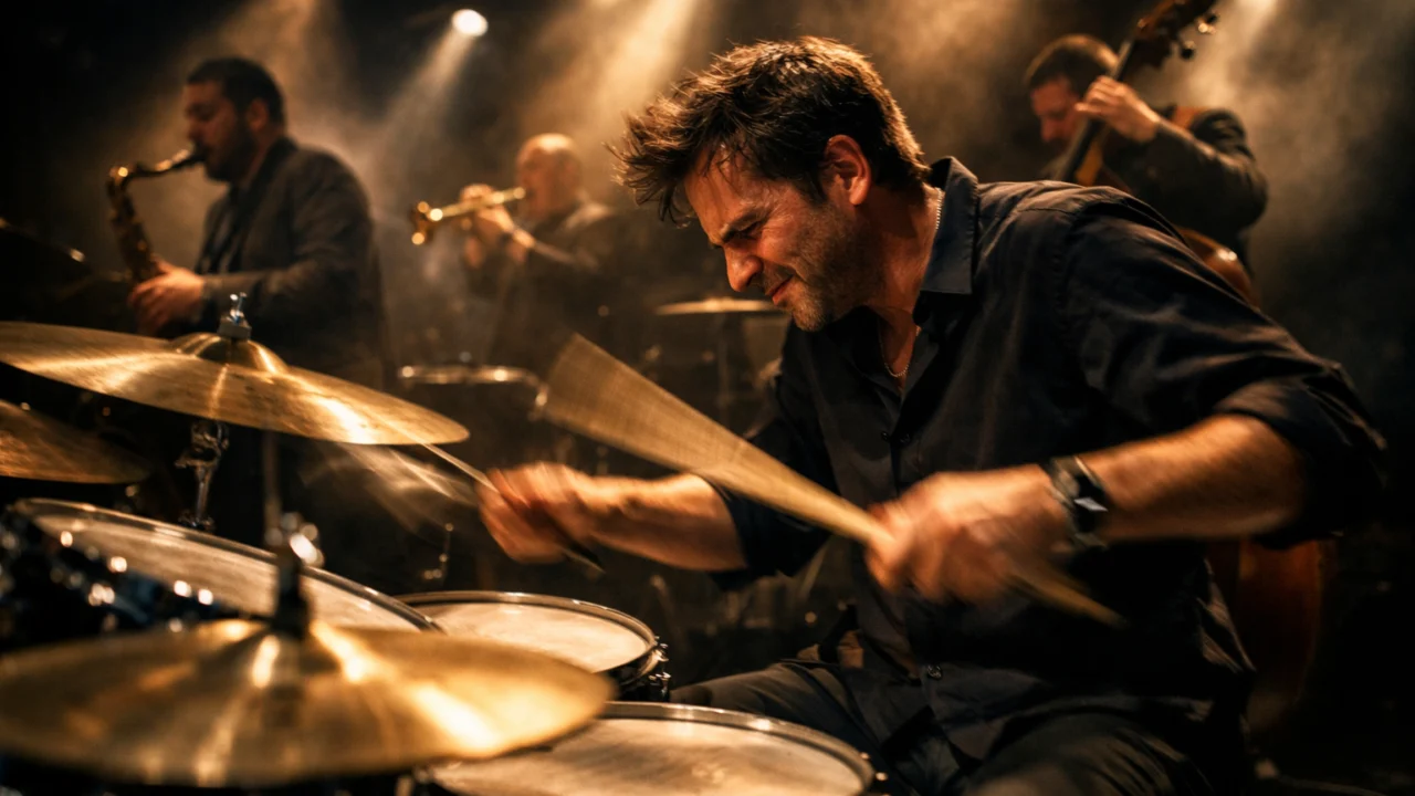 Napeta jazz izvedba koja prikazuje ritam, stres i vrhunac psihološkog sukoba u Whiplashu