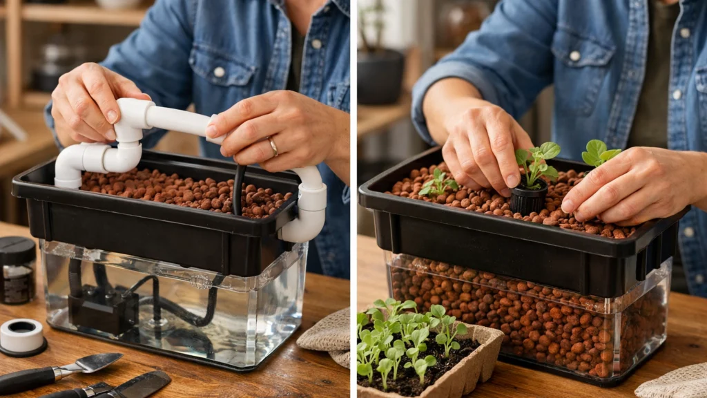 Postavljanje akvaraponskog sustava korak po korak u kućnim uvjetima