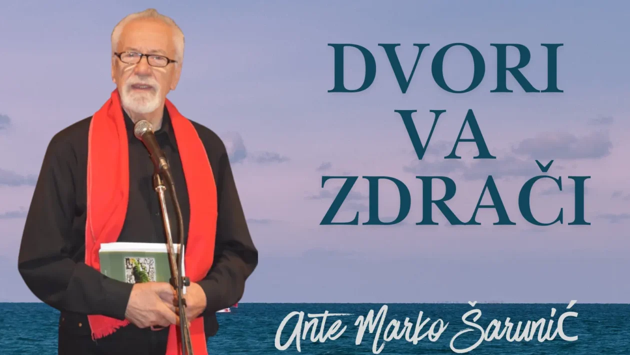 Autor Ante Marko Šarunić na predstavljanju knjige Dvori va zdrači – dalmatinska poezija i otočki motivi