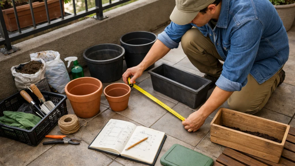 Planiranje balkonskog vrta i raspored posuda