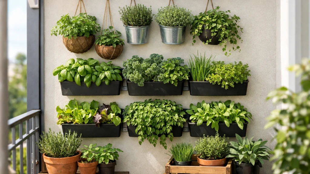 Vertikalni uzgoj biljaka na balkonu u posudama