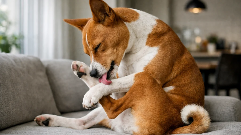 Basenji se samostalno njeguje u stanu, poznat kao pas mačjih navika