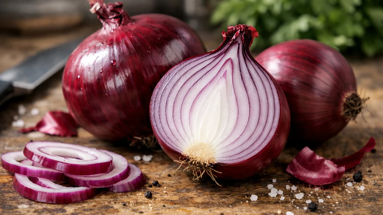 Ilustrativna fotografija za članak o crveni luk: kako ga koristiti, čuvati i pripremiti
