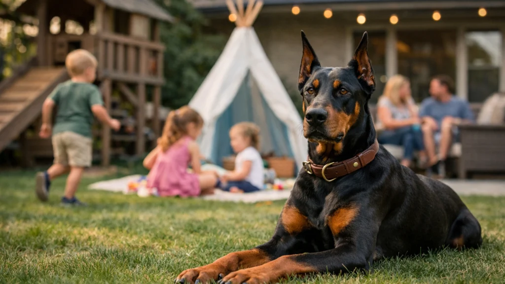 Doberman kao obiteljski pas i zaštitnik djece