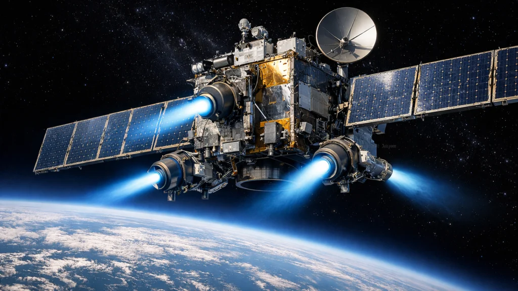 Satelit s električnim pogonom u Zemljinoj orbiti