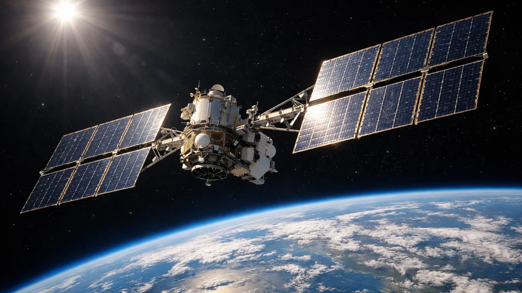 Svemirska letjelica sa solarnim panelima kao izvorom energije