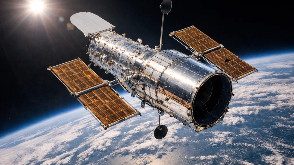 Hubble svemirski teleskop u orbiti Zemlje