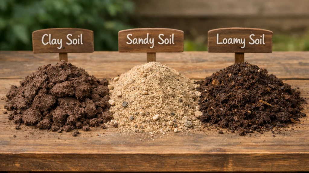 Različite vrste tla i njihov sastav prikazani usporedno