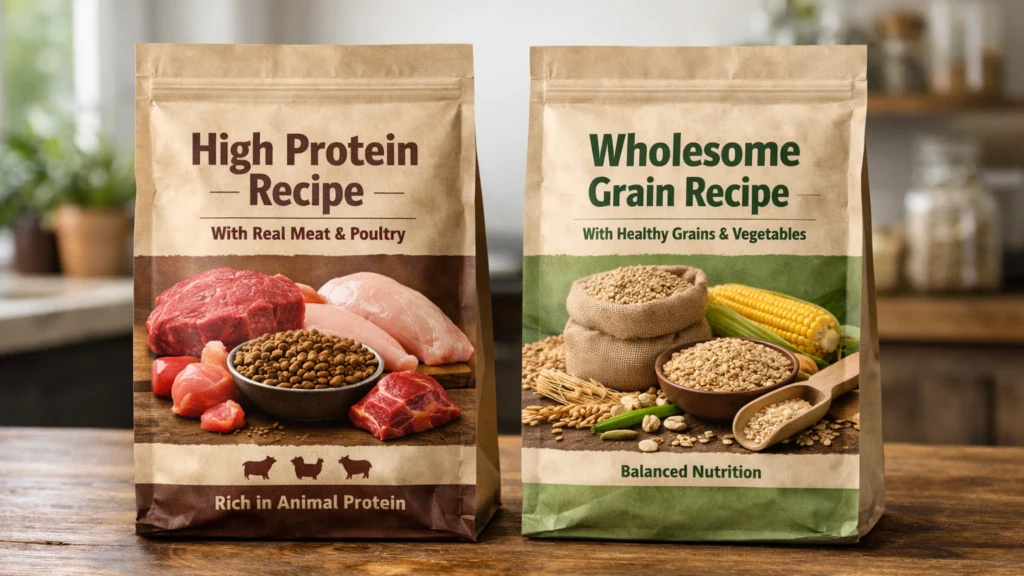 Usporedba dvije hrane za pse s različitim sastavom sastojaka