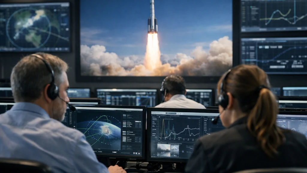 Kontrolni centar za vođenje rakete tijekom leta