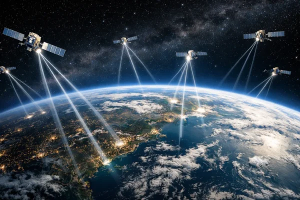 GPS sateliti u orbiti oko Zemlje koji omogućuju precizno globalno pozicioniranje