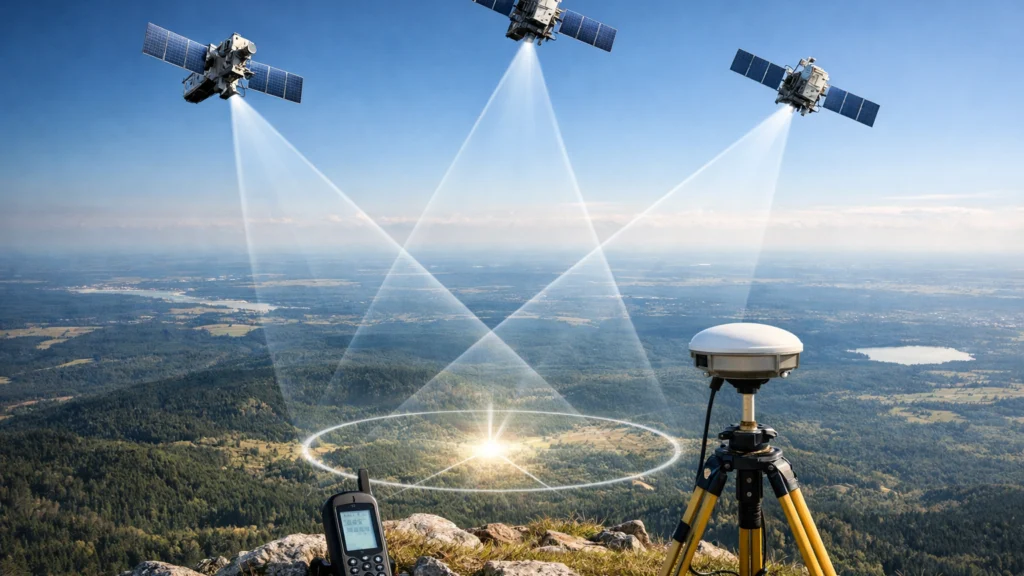 Određivanje GPS lokacije pomoću presjeka signala satelita