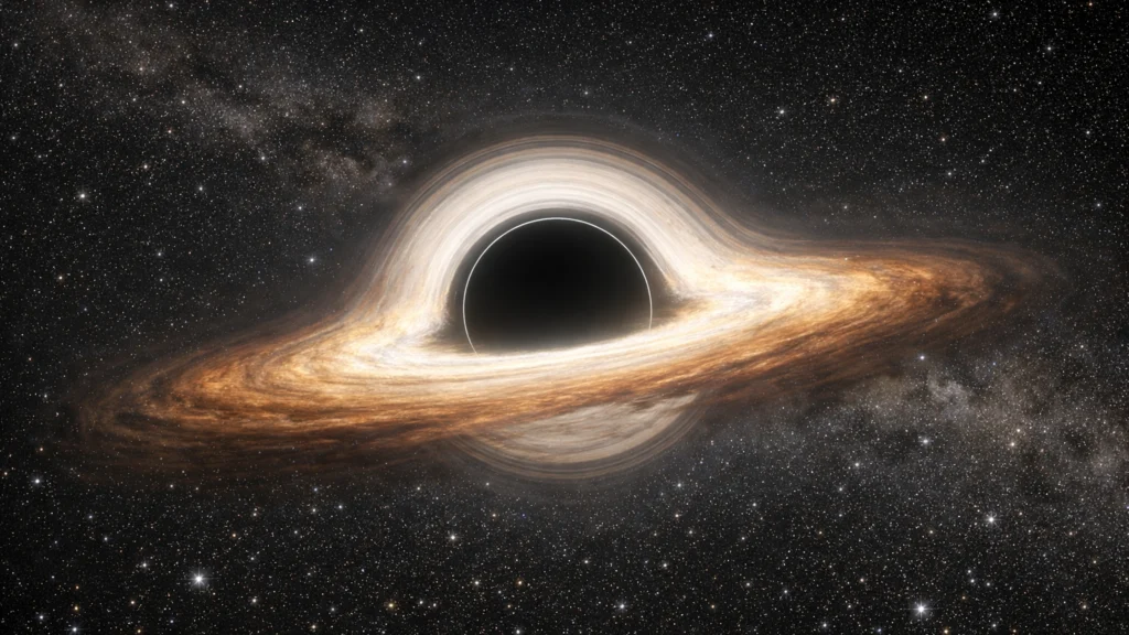 Crna rupa s akrecijskim diskom u kontekstu teorija o crvotočinama