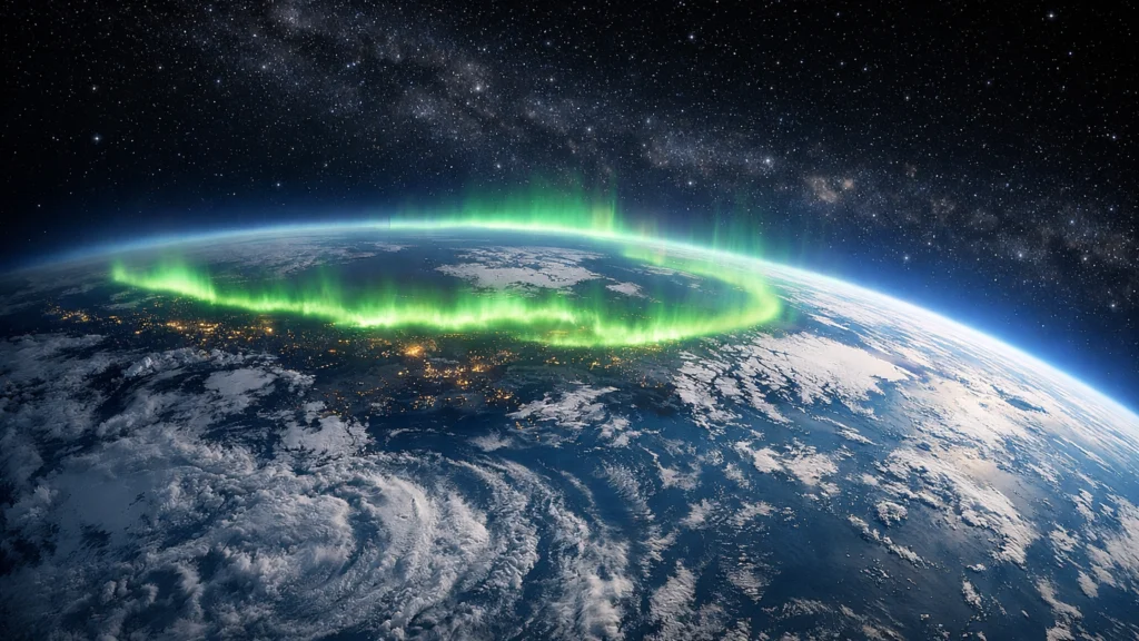 Polarna svjetla na Zemlji viđena iz svemira