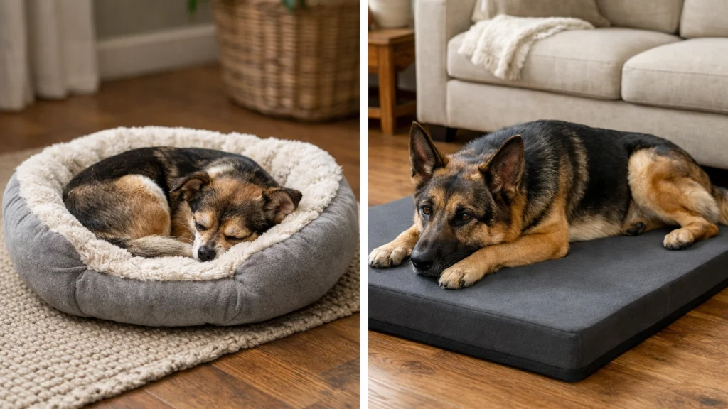 Primjeri kreveta za male i velike pasmine pasa u stvarnoj upotrebi